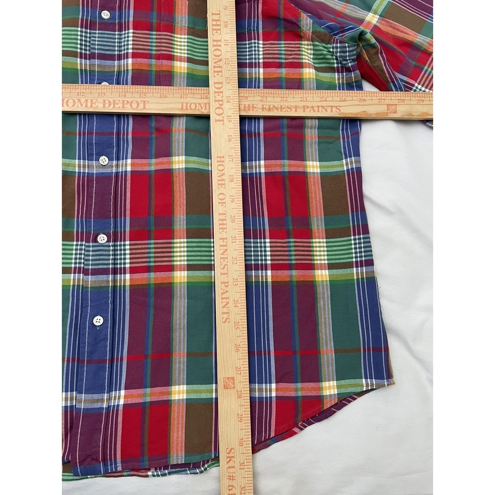 Polo Ralph Lauren Classic Fit Plaid Oxford Shirt XXL Colorful Flesh Pony‎ Preppy - Picture 7 of 7